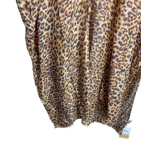 Bon Voyage Cheetah Animal Print Sheer Oversized Swimsuit Coverup Open Front - Picture 6 of 7